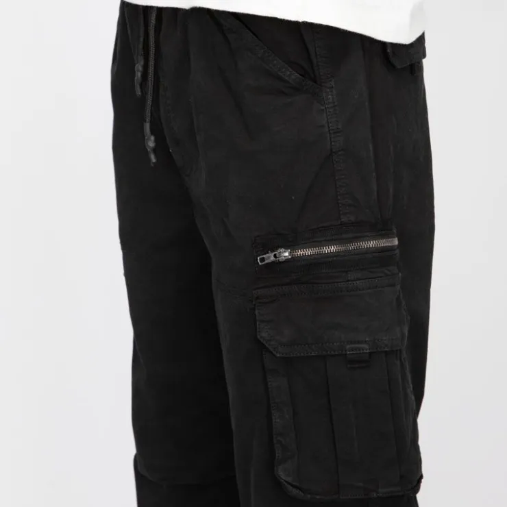 PANAME BROTHERS Pantalon cargo poche zippée coton stretch arthur Homme NOIR Outlet