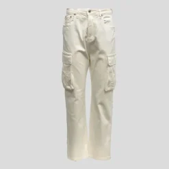 PLEASE Pantalon cargo regular avec poches Femme BLANC ECRU Sale