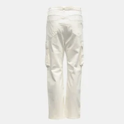 PLEASE Pantalon cargo regular avec poches Femme BLANC ECRU Sale