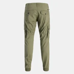 JACK & JONES Pantalon cargo tapered coton avec poches Homme KAKI Clearance