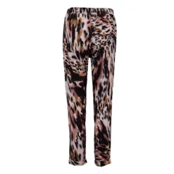 IMPERIAL Pantalon carotte imprimé avec bandes es Femme NOIR