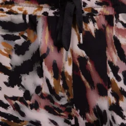 IMPERIAL Pantalon carotte imprimé avec bandes es Femme NOIR