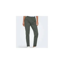 ONLY Pantalon chino Biana coton humus Femme KAKI Hot