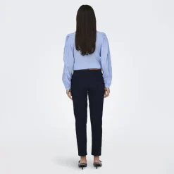 JDY Pantalon chino ceinture tressée Femme BLEU FONCE Best