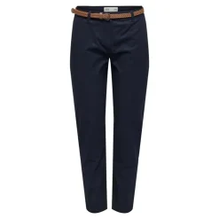 JDY Pantalon chino ceinture tressée Femme BLEU FONCE Best