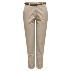JDY Pantalon chino ceinture tressée Femme BEIGE Best