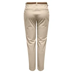 JDY Pantalon chino ceinture tressée Femme BEIGE Best