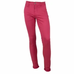 BLAGGIO Pantalon chino coton stretch revers fermeture éclair tenali Homme ROUGE FONCE Outlet