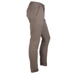 BLAGGIO Pantalon chino coton stretch revers fermeture éclair tenali Homme KAKI Sale