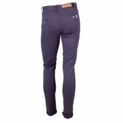 BLAGGIO Pantalon chino coton stretch revers fermeture éclair tenali Homme Outlet