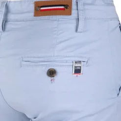 BLAGGIO Pantalon chino coton stretch revers fermeture éclair tenali Homme Outlet