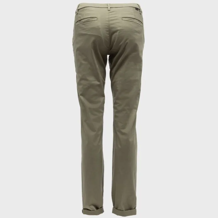 DOCKERS Pantalon chino en toile avec ourlets Femme KAKI Outlet