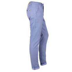 BLAGGIO Pantalon chino imprimé coton stretch tamar Homme BLEU CLAIR Outlet