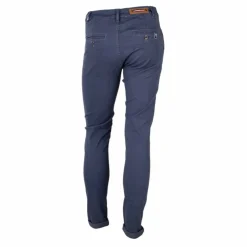 BLAGGIO Pantalon chino imprimé coton stretch tamar Homme BLEU FONCE Sale