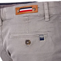 BLAGGIO Pantalon chino imprimé coton stretch tamar Homme GRIS CLAIR Hot