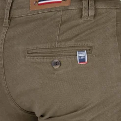 BLAGGIO Pantalon chino imprimé coton stretch tamar Homme KAKI New