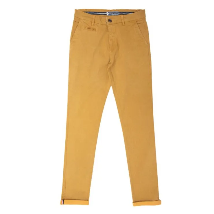 BLAGGIO Pantalon chino imprimé coton stretch tamar Homme JAUNE Best