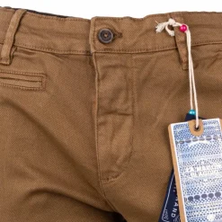 BLAGGIO Pantalon chino imprimé coton stretch tamar Homme MARRON Best