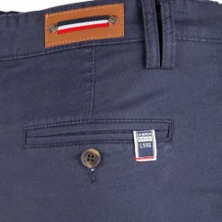 BLAGGIO Pantalon chino uni toscane Homme BLEU FONCE Sale