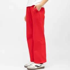LA PETITE ETOILE Pantalon de jogging épais jambes larges petra Femme ROUGE New