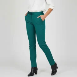 IMPERIAL Pantalon de tailleur carotte bottiglia ceinture satinée Femme VERT Hot