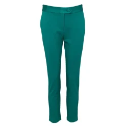 IMPERIAL Pantalon de tailleur carotte bottiglia ceinture satinée Femme VERT Hot