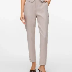 VERO MODA Pantalon droit cassidy taille élastique Femme GRIS CLAIR Online