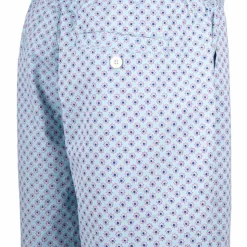 AMERICAN COLLEGE Pantalon droit imprimé berthe à fleurs Femme BLEU CLAIR Clearance