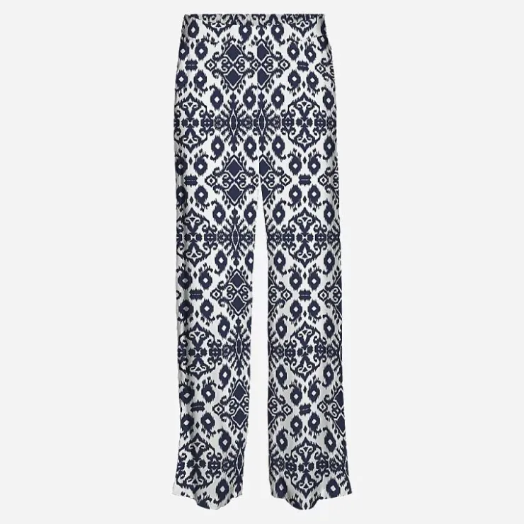 VERO MODA Pantalon droit imprimé ethnique fluide Femme BLEU FONCE Online