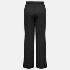 ONLY Pantalon en lin fermeture cordon Femme NOIR Hot