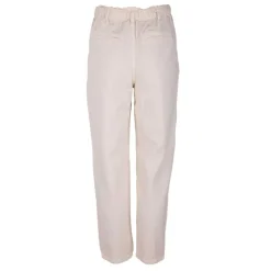DEELUXE 74 Pantalon en toile beige taille élastiquée Femme BLANC ECRU Best