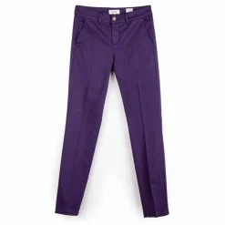 HAPPY Pantalon en toile droit Femme VIOLET New