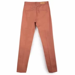 HAPPY Pantalon en toile droit Femme MARRON New