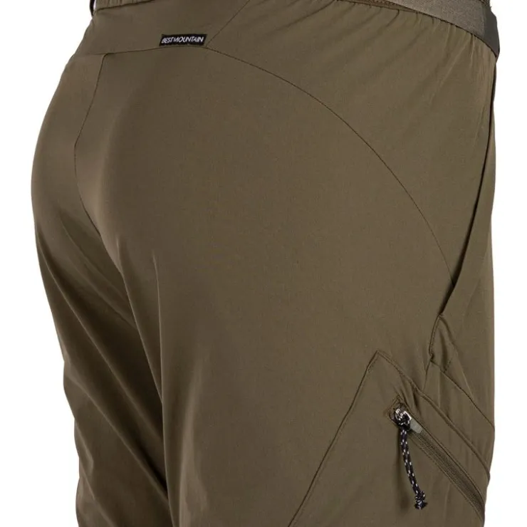 BEST MOUNTAIN Pantalon fin ceinture poche laterale Homme KAKI Outlet