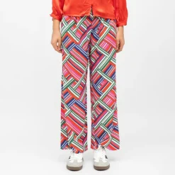LA PETITE ETOILE Pantalon fluide à motif graphique pozo regular Femme MULTICOLORE Clearance