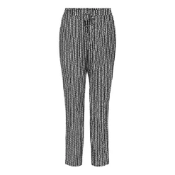 ONLY Pantalon fluide à motif taille élastique Femme NOIR
