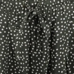 BEST MOUNTAIN Pantalon fluide droit à pois Femme VERT FONCE