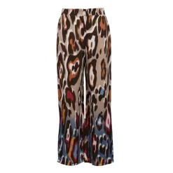 IMPERIAL Pantalon fluide imprimé animal Femme MARRON Outlet