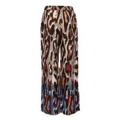 IMPERIAL Pantalon fluide imprimé animal Femme MARRON Outlet