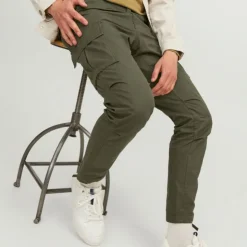 JACK & JONES Pantalon fuselé tucker cargo avec poches Homme KAKI Outlet