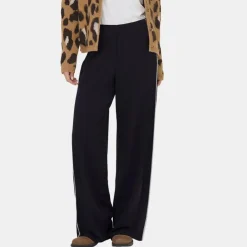 JDY Pantalon geggo large avec liseré à paillettes Femme NOIR