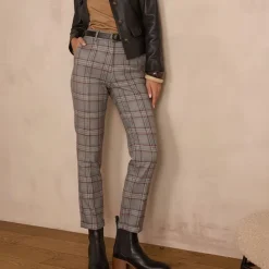 IMPERIAL Pantalon grigio à carreaux Femme GRIS Discount