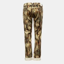 PLEASE Pantalon imprimé animal taille basse avec ouelets Femme KAKI Outlet