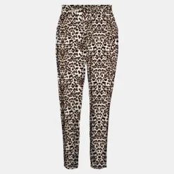 VERO MODA Pantalon imprimé léopard coupe carotte Femme MARRON
