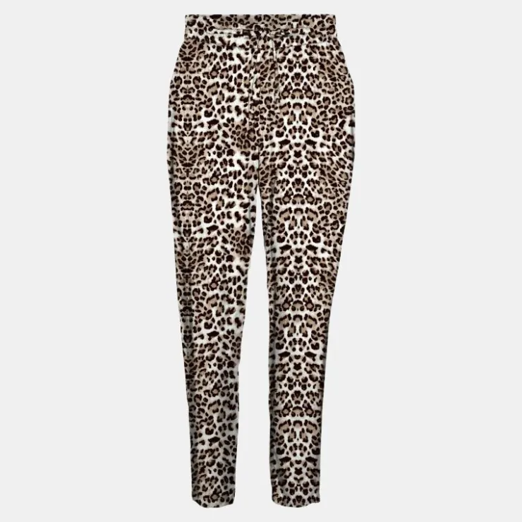 VERO MODA Pantalon imprimé léopard coupe carotte Femme MARRON