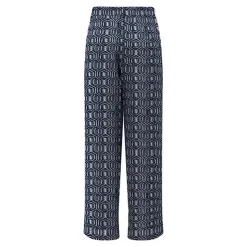 ONLY Pantalon jambes larges imprimé graphique Femme BLEU FONCE Hot