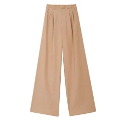 LA PETITE ETOILE Pantalon large à pinces zeline Femme MARRON CLAIR Sale
