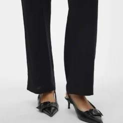 VERO MODA Pantalon large taille haute Femme NOIR