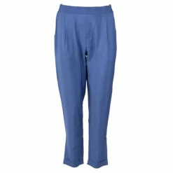ROSE Pantalon élastique fluide avec poches arrières Femme BLEU Hot