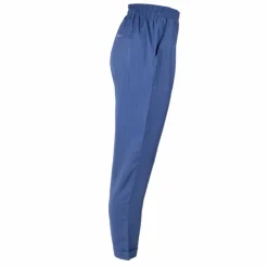 ROSE Pantalon élastique fluide avec poches arrières Femme BLEU Hot